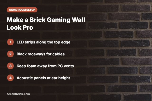 Setup tips for a foam brick game room accent wall