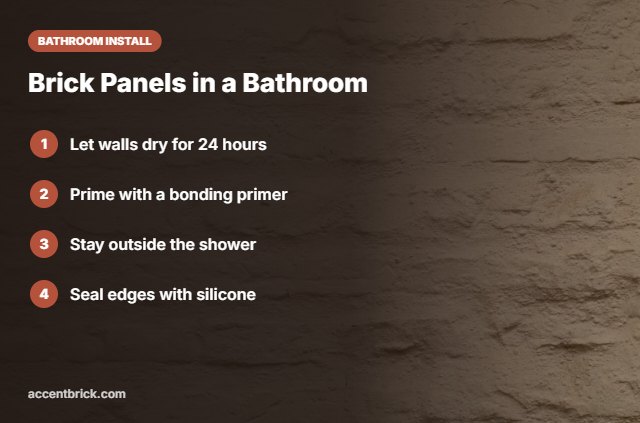 Bathroom installation tips for 3d brick wall panels