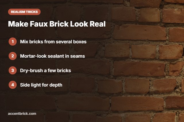 Tricks to make faux brick panels look realistic