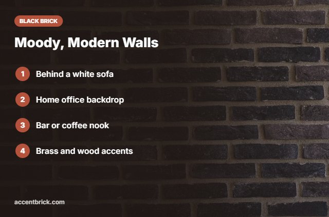 Ideas for black brick wallpaper