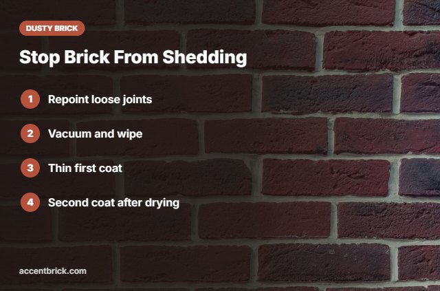 Method to seal dusty brick