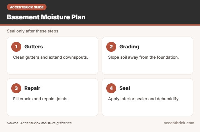 Moisture plan for the best brick sealer for basement walls