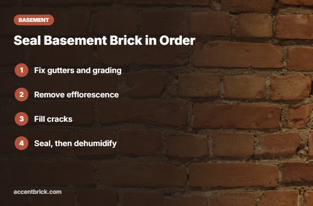 Steps to seal basement brick