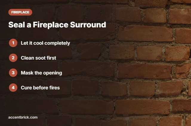 How to seal a fireplace surround