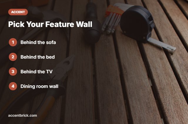 Ideas for a brick accent wall