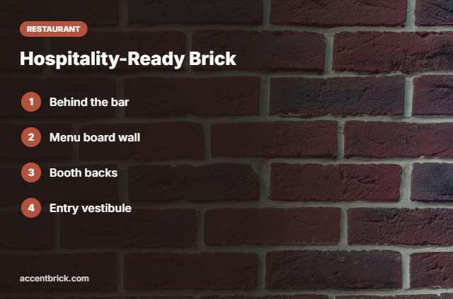 Ideas for brick wallpaper in a restaurant