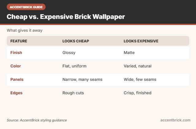 Quality cues for the best brick wallpaper that looks expensive