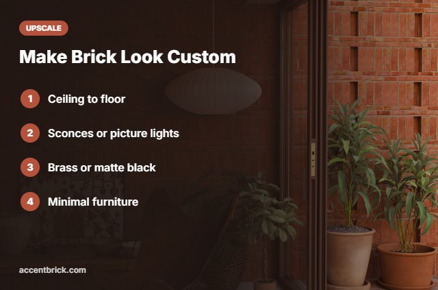 Tips to make brick wallpaper look expensive