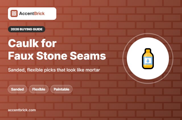 Best Caulk for Faux Stone Panel Seams - 2026 buying guide