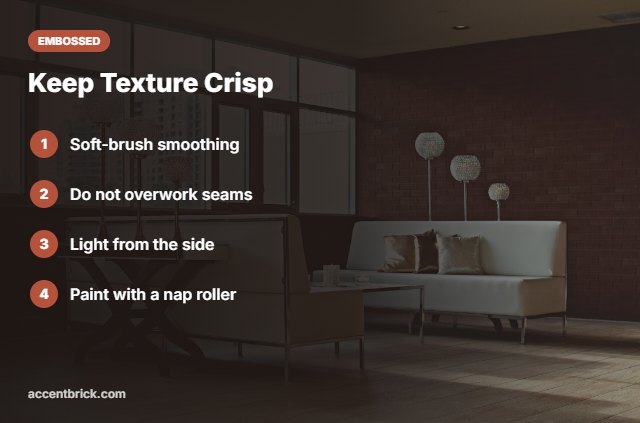 Tips for embossed brick wallpaper