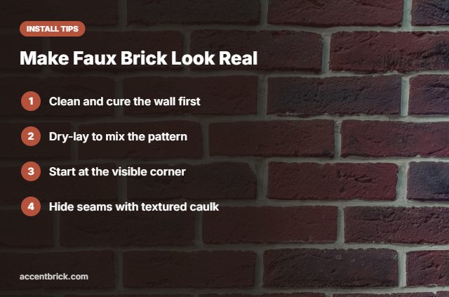 Tips for making faux brick look real