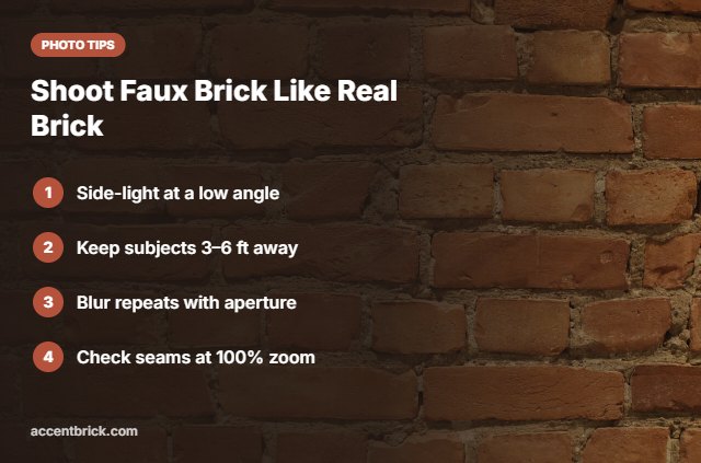 Lighting tips for faux brick photo backdrops