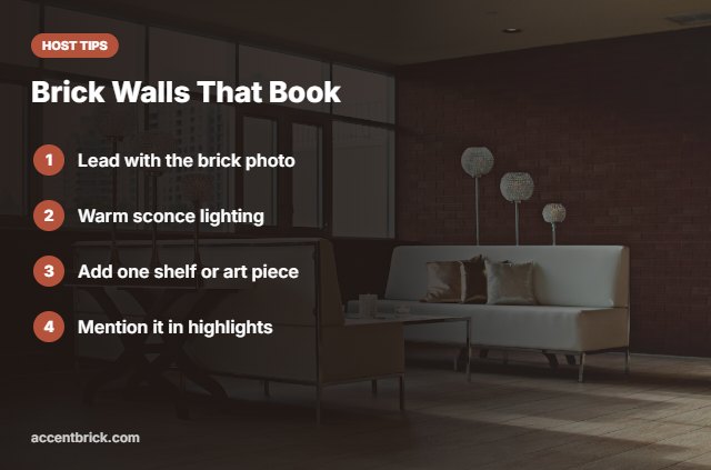 Tips for using a brick wall in Airbnb listing photos