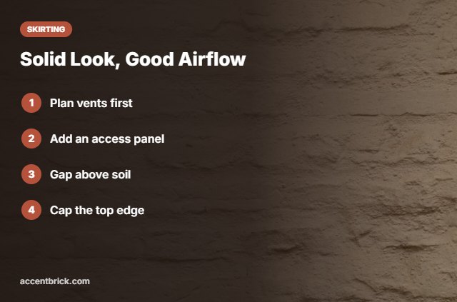 Tips for faux brick skirting