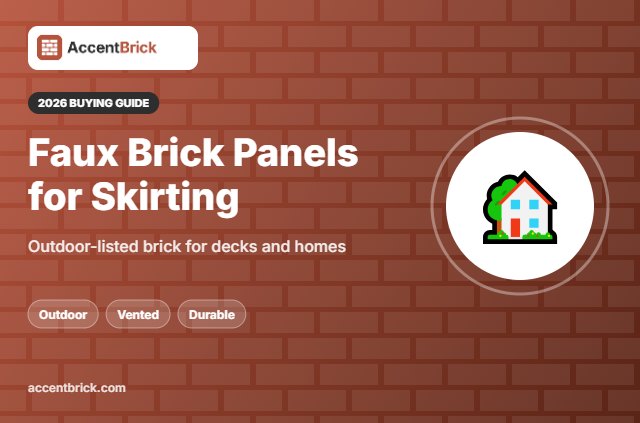 Best Faux Brick Panels for Skirting - 2026 buying guide