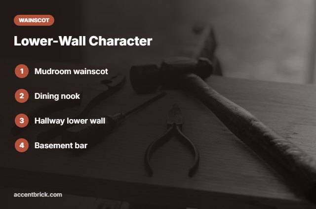 Ideas for brick wainscoting