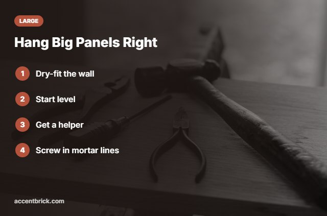 Tips for large faux brick sheets