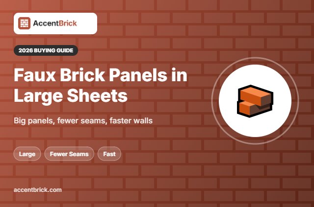 Best Faux Brick Panels That Come In Large Sheets - 2026 buying guide