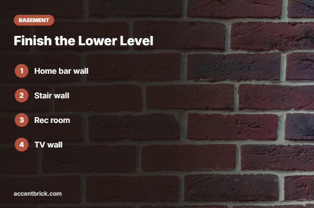 Ideas for faux brick in a basement
