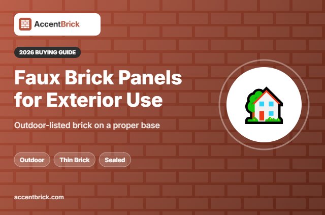 Best Faux Brick Wall Panels for Exterior Use - 2026 buying guide