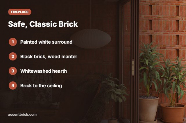 Ideas for a brick fireplace surround