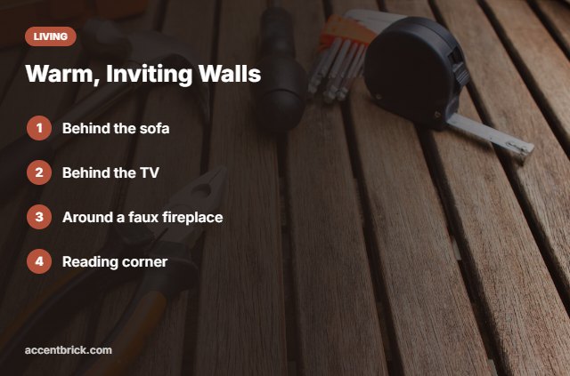 Ideas for a brick living room accent wall