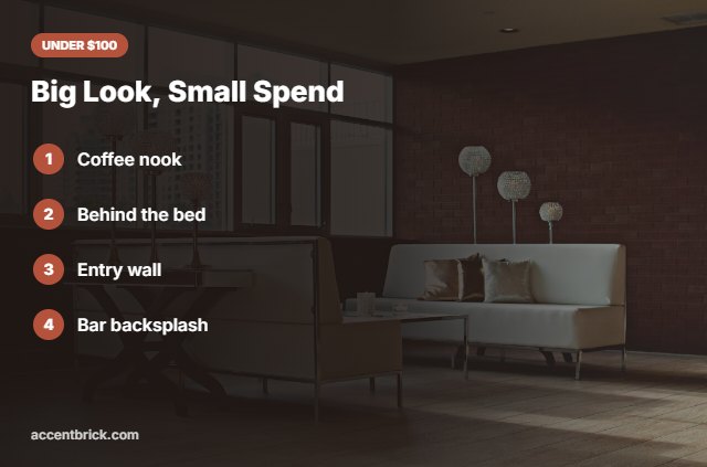Ideas for faux brick under 100 dollars