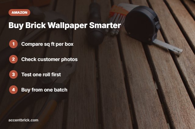 Tips for buying brick wallpaper on Amazon