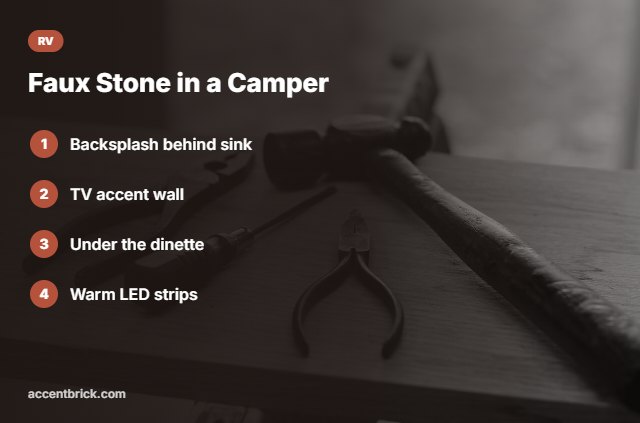 Ideas for faux stone in an RV