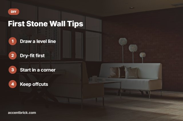 Tips for installing faux stone as a beginner