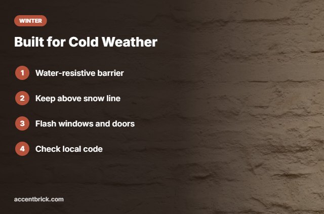 Tips for faux stone in cold climates