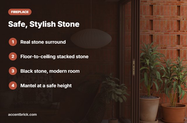 Ideas for a stone fireplace wall