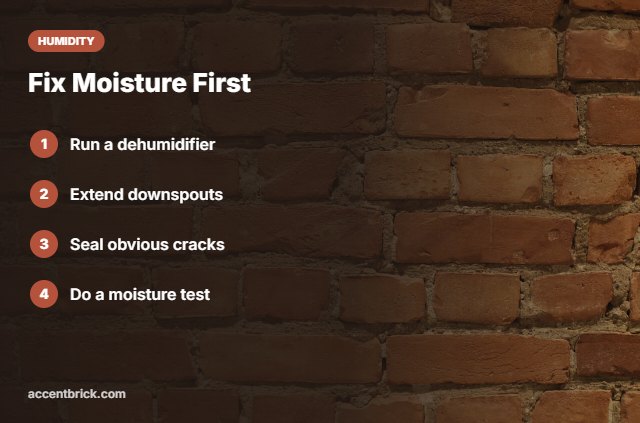 Moisture fixes before installing faux stone in a basement