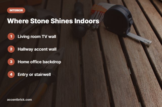 Ideas for interior faux stone walls