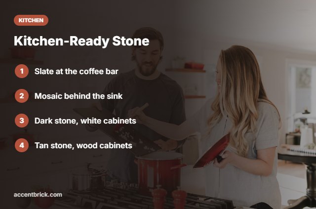 Ideas for a faux stone kitchen backsplash