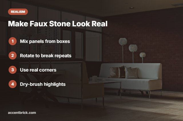 Tricks to make faux stone look real