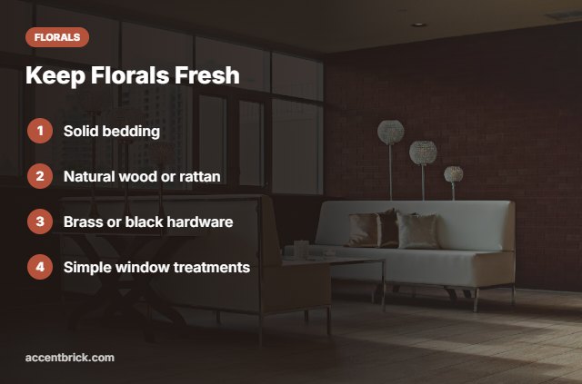 Styling tips for floral peel and stick wallpaper