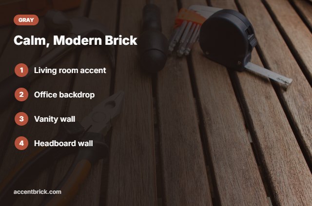 Ideas for gray faux brick