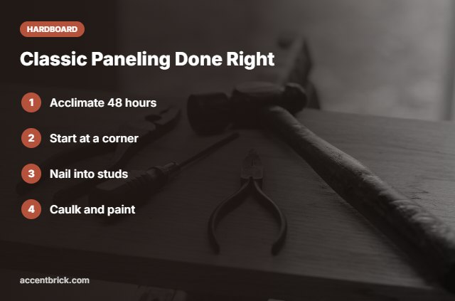 Tips for installing hardboard brick paneling