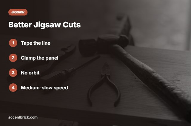 Tips for jigsaw cuts in faux brick