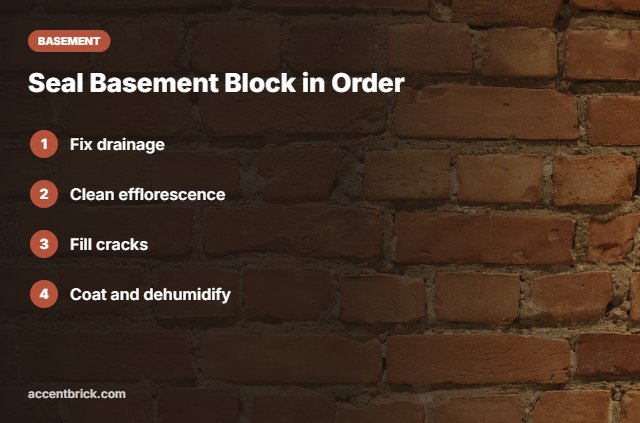 Steps to seal basement block