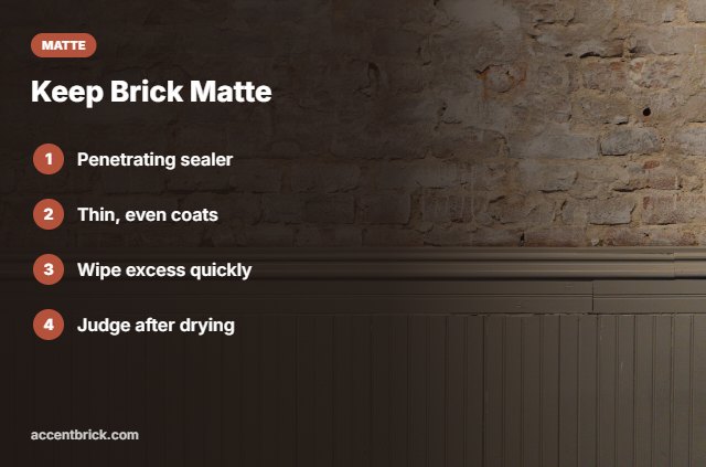 Tips for a matte brick sealer finish