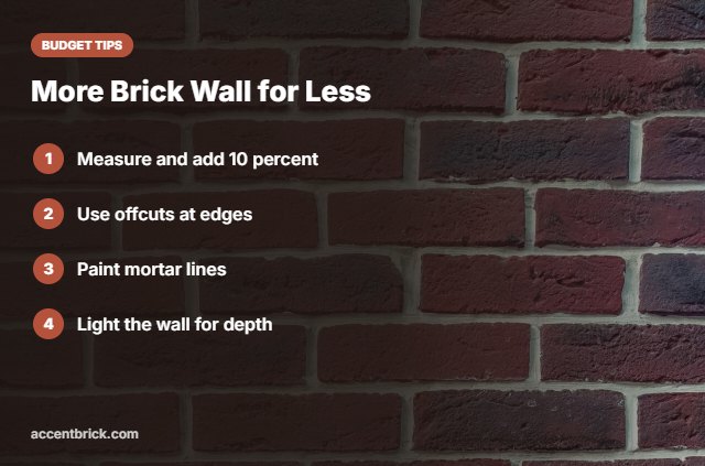 Budget tips for a peel and stick brick wall