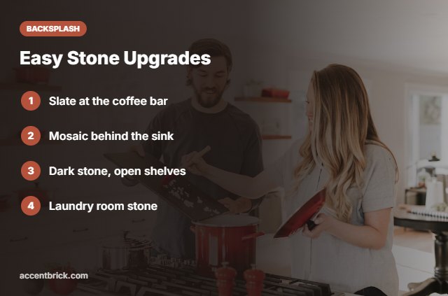 Ideas for a peel and stick stone backsplash