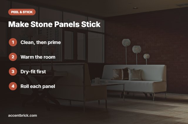 Tips for peel and stick stone panels