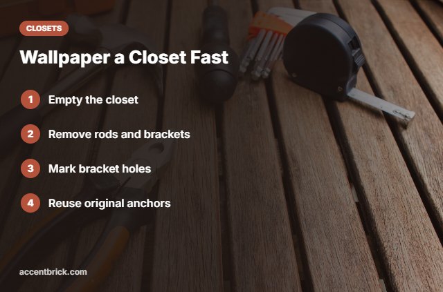 Tips to wallpaper a closet