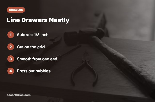 How to line drawers with peel and stick wallpaper