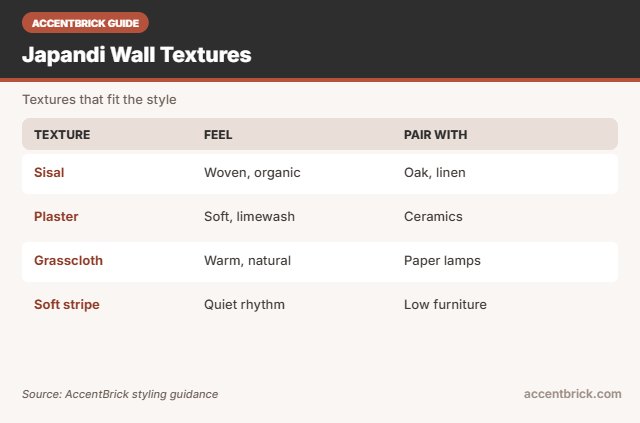 Textures for the best peel and stick wallpaper for japandi style