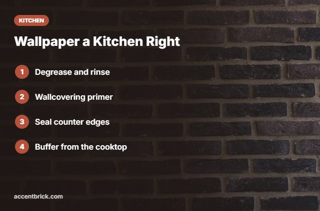 Install tips for kitchen wallpaper