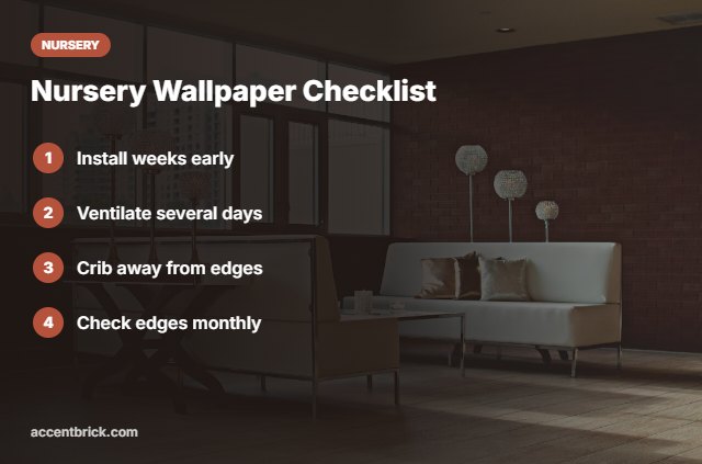 Safety checklist for nursery wallpaper